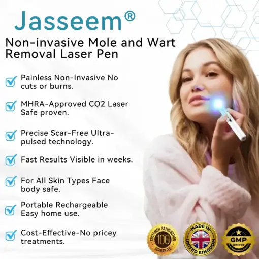 𝐉𝐚𝐬𝐬𝐞𝐞𝐦® 𝐍𝐨𝐧-𝐈𝐧𝐯𝐚𝐬𝐢𝐯𝐞 𝐌𝐨𝐥𝐞 & 𝐖𝐚𝐫𝐭 𝐋𝐚𝐬𝐞𝐫 𝐑𝐞𝐦𝐨𝐯𝐚𝐥 𝐏𝐞𝐧
