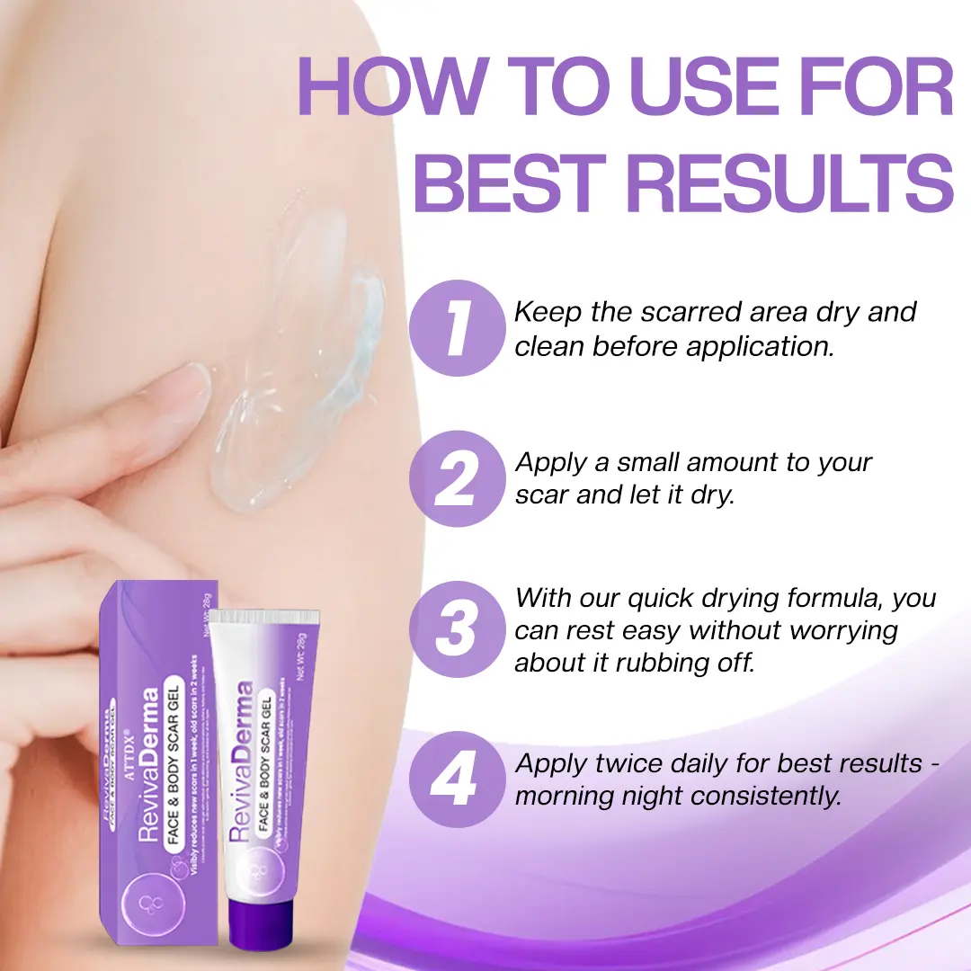 RevivaDerma Face & Body Scar Gel - Image 10