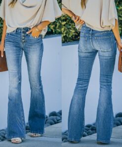 High Waist Flare Leg Jeans