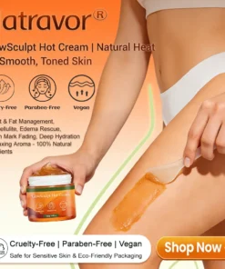 GlowSculpt Hot Cream Weight Fat Management, Anti-Cellulite, Edema Rescue, Stretch Mark Fading, Deep Hydration Relaxing Aroma - 100 Natural Ingredients