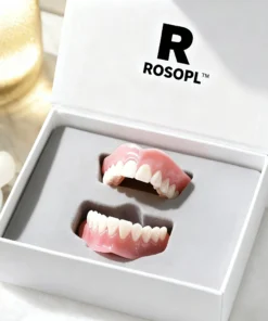 ROSOPL Easy Dentures-Boil-and-Bite Functional Denture, Self-fit at Home, Fully Adjustable for Narrow or Wide Arches, Long or Short-term Solution, Eat, Drink and Smile Confidently