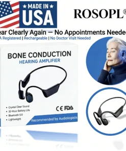 ROSOPL Bone Conduction Smart Hearing Aids Amplifier Patented Transducer, Best Bone Conduction Aidmade in the USALimited stock available